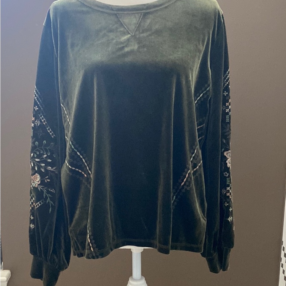 Green Boxy Oversized Sweatshirt